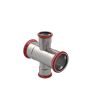 Mapress CSt. Pipe Cross, Red. 42mm 1=28mm