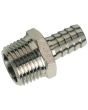 Nickle Plated Brass M.I. BSPT x Hose Tail 3/8