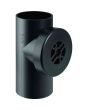 Geberit HDPE access pipe 90° with round service opening: d=63mm, d1=63mm