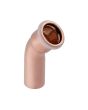 Mapress Copper Elbow w/ Plain End 45 12mm