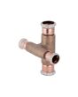 Mapress Copper Pipe Cross, Reduced, Offset
