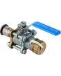 Mapress CuNiFe Ball Valve with Hose Connector 22mm x 1