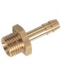 Brass 60 Degree Coned Seat M.I. BSPP x Hose Tail M5 x 4mm