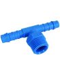 Tefen Nylon Blue Male Branch Tee Hose Connector 1/8