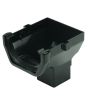 ROS2 Black Square Stopend Outlet 114mm