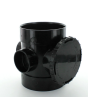 Marley Black Straight Access Pipe Dbl Solvent Sockets 110mm