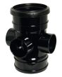 FloPlast Black PVC-U SP582 Boss Pipe Solvent Socket 110mm