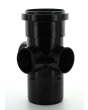 Marley Black Boss Pipe Push-Fit Socket/Spigot 82mm