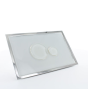 Multikwik White Eclipse Dual Flush Plate - Glass