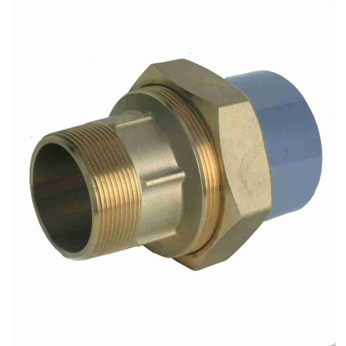 Durapipe ABS Composite Union Plain/Brass Male 1 1/4