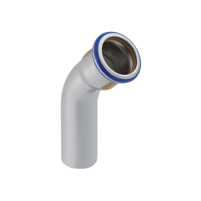 Mapress Stainless Steel Elbow w/ Plain End Gas 45 15mm