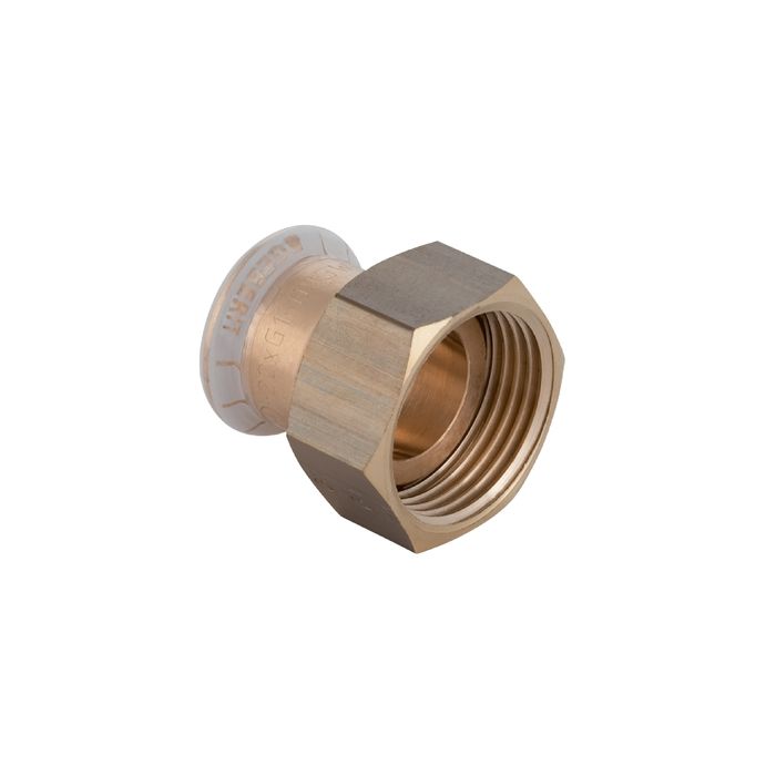 Mapress Copper Adpt w/ Union Nut FKM 15mm G3/4