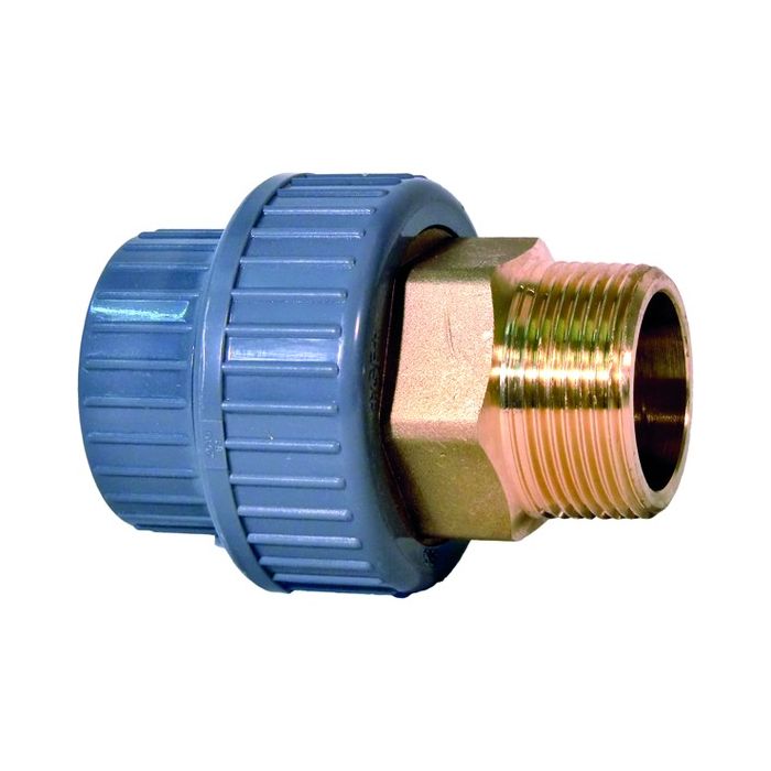 +GF+ ABS Adaptor Union Brass Male Thread 20mm - 1/2