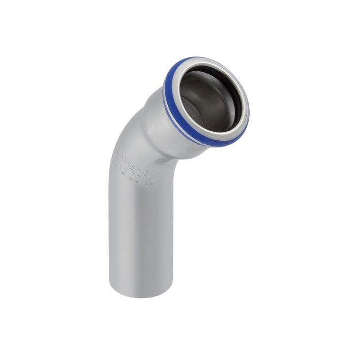 Mapress Stainless Steel Elbow w/ Plain End Si-Free 45 15mm