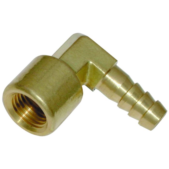 Brass 90 Degree Elbow F.I. BSPP x Hose Tail 1/4