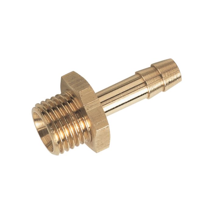 Brass 60 Degree Coned Seat M.I. BSPP x Hose Tail M5 x 4mm