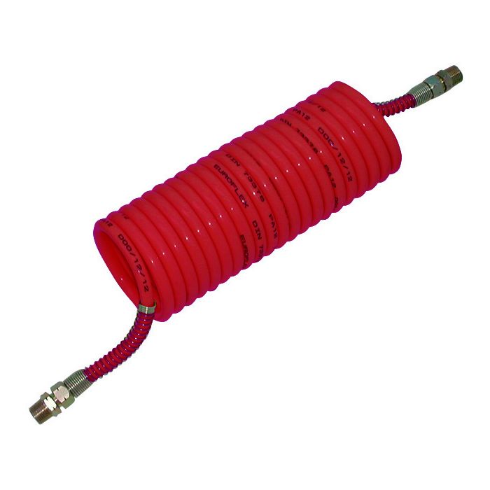 Red Nylon 12 Recoil Air Hose 12ft 1/2