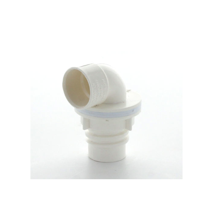 Marley White Waste O/Flow Bent Tank Connector 21.5mm