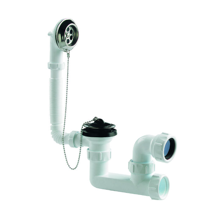 Multikwik White Bath Trap with Access and Plug 40mm