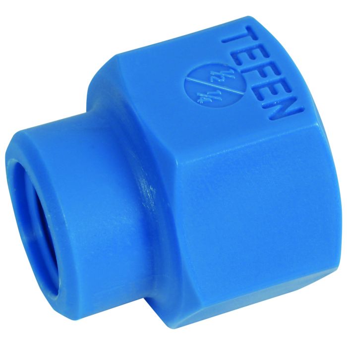 Tefen Nylon Blue Reducing Socket Female BSPT 1/2
