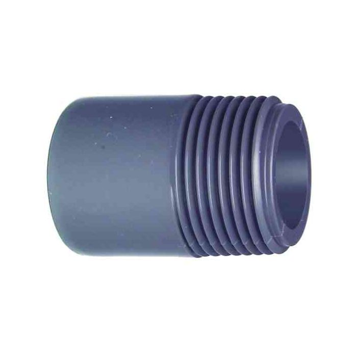 TP PVC-U Barrel Nipple Plain/ Threaded 1 1/2