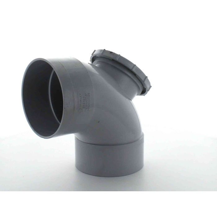 Marley Grey Access Bend, Double Solvent Socket 110mm