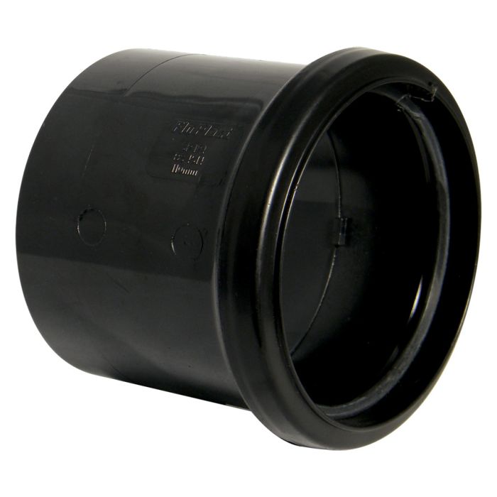 FloPlast Black PVC-U SP124 Single Socket Coupling 110mm