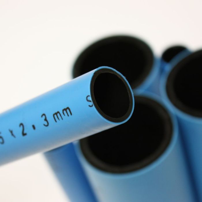 Blue MDPE Pipe 63mm PE80 6m (2 x 3m lengths)