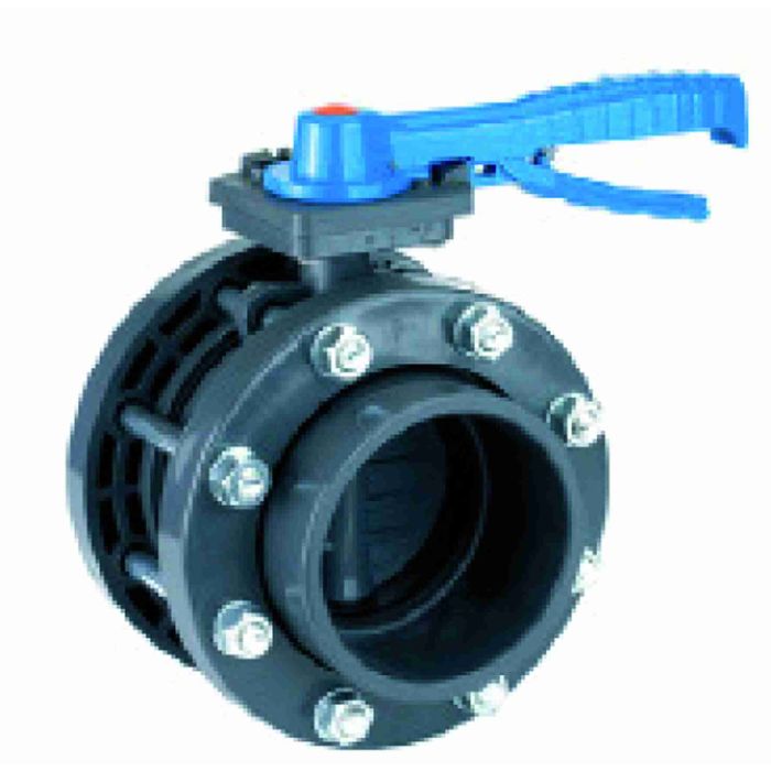 TP PVC-U Butterfly Valve with flanges kit EPDM 125mm