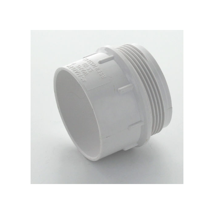 Marley White Waste ABS Iron Adaptor Male 50mm