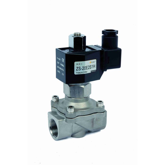 ARTZS STAINLESS Solenoid Valve NBR 24VAC 16mm Orf NO 1/2