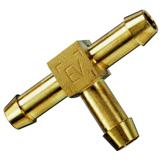 Brass Equal Tee Single Barbed Hose Tail