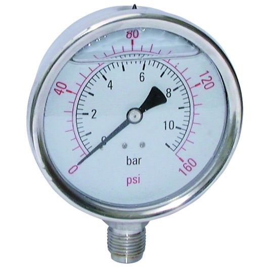 Stainless Steel Gauge  Bottom Connection