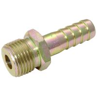 Steel Zinc Plated Male BSPP x Hose Tail 1/4" x 1/4"