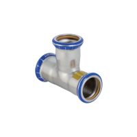 Mapress Stainless Steel Tee, Equal Gas 15mm