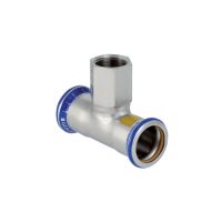 Mapress Stainless Steel Tee w/ F.I. Gas 15mm Rp1/2" 1=15mm