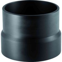 Geberit HDPE straight adaptor to cast iron, with support ring: d=125mm, d1=135mm