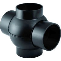 Geberit HDPE double branchball 88.5°, connections 180° offset: d=63mm, d1=63mm