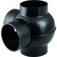Geberit HDPE double branchball 88.5°, connections 90° offset: d=90mm, d1=90mm