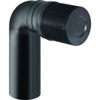 Geberit HDPE connection bend 90° with leakage indicator connection for wall-hung WC: d=90mm, d1=90mm