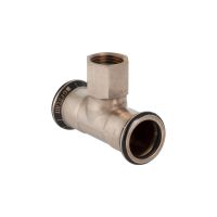 Mapress CuNiFe Tee with Female Thd Rp 76.1mm x 3/4" x 76.1mm
