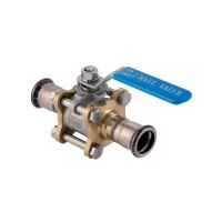 Mapress CuNife Ball Valve with Lever, Flanged 15mm