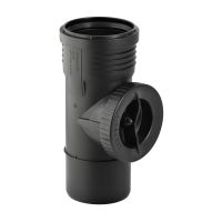 Geberit Silent-PP access pipe 90° with round opening d=50mm