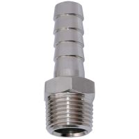 Nickel Plated Brass Male BSPT x Hose Tail 1/4" x 1/8"