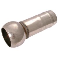 Stainless Steel Male x Hose Connector 76mm