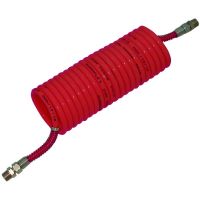 Red Nylon 12 Recoil Air Hose 12ft 1/2" x 3/8" BSPT