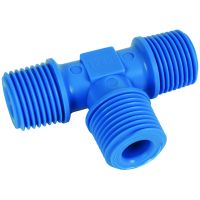 Tefen Nylon Blue Equal Tee Male BSPT 1/2"
