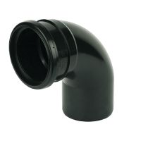FloPlast Black PVC-U SP161 92.5 Deg Sock./Spigot Bend 110mm