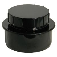 FloPlast Black PVC-U SP292 Screwed Access Cap 110mm