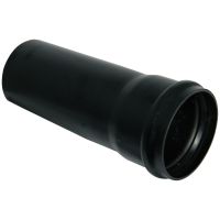 FloPlast Black PVC-U SP3 Single Socket Pipe 3m 110mm